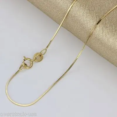 

AU750 16INCH 18K Yellow Gold Necklace Snake Link Chain Necklace