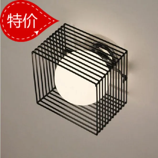 

modern Mediterranean sea style Cubicity iron ceiling lights for balcony aisle lighting