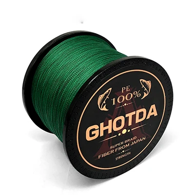 GHOTDA 8 нитей 1000 м 500 м 300 м ПЭ плетеная рыболовная леска tresse peche соленая рыболовная плетеная Улучшенный Экстремальный супер сильный - Цвет: Green