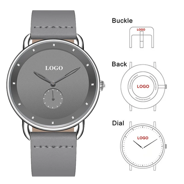CL039 Customized Men Genuine Leather Watches Mens Fashion Brand Your Logo Watch CL039 Customized Men Genuine Leather Watches Mens Fashion Brand Your Logo Watch