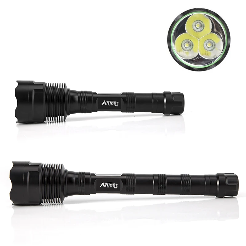  Anjoet Tactical flashlight torch 6000Lm XML 3T6 LED Waterproof flash light 18650 Rechargeable batte