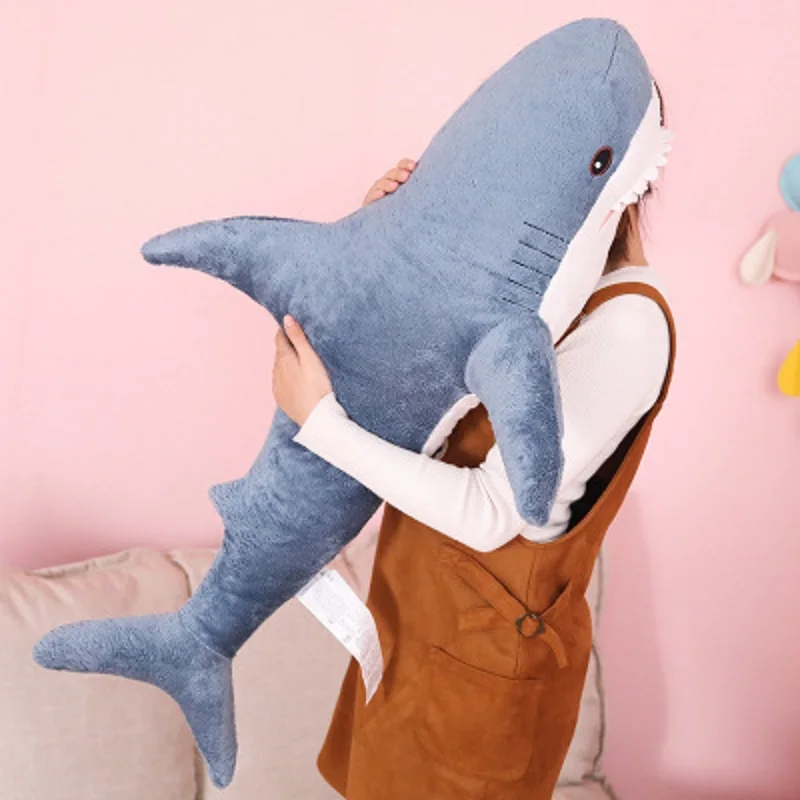 80/100 см мягкие плюшевые игрушки кукла большая акула Детская игрушки подушка для мальчиков девочек животного подушка для чтения для подарки