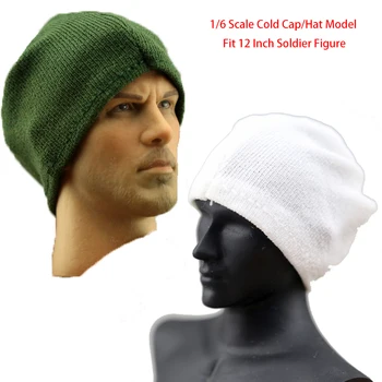 

Fit 1/6 Scale Doll Mini Cold Cap/Hat Model Winter Cotton knitting Can Turn Mask Green/White Doll annex