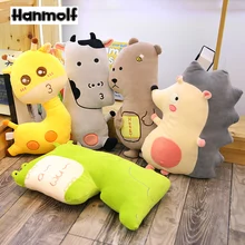 Ежик/Жираф/монстр/медведь/корова мягкая плюшевая подушка мягкие животные диван стул Детская кроватка Декор Подушка S/L