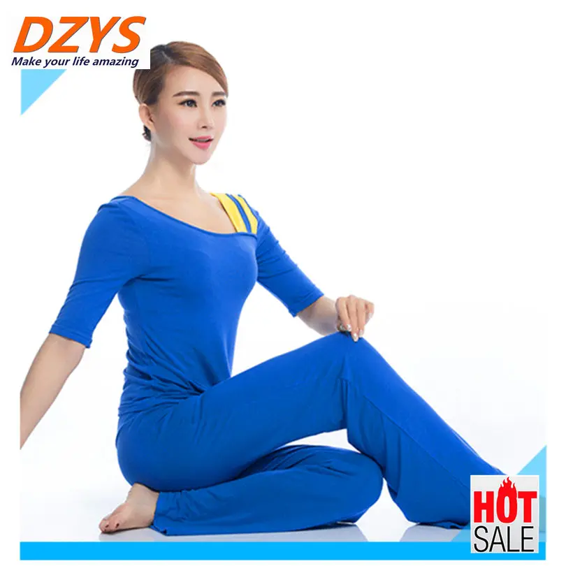 Костюм для йоги, костюм для фитнеса, женский весенний облегающий женский танцевальный костюм xia - Цвет: blue