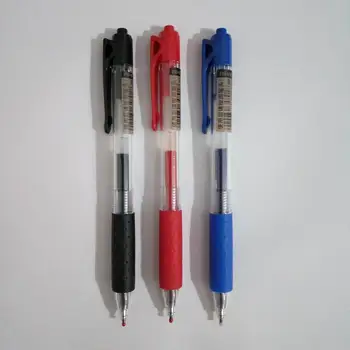 

240 Pcs/lot Plastic Ball-point Pen Red, Blue And Black Colors Ballpoint Custom Transparent Gel Pen