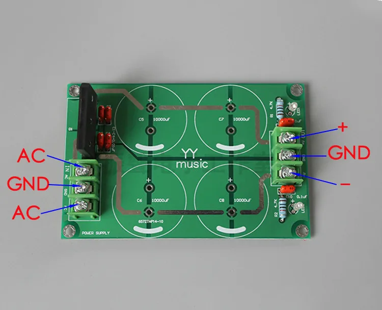 Ghxamp 50A усилитель, выпрямитель, фильтр, двойная плата питания для LM3886/TDA7293 Плата усилителя мощности 10000 мкФ 63 в 1 шт