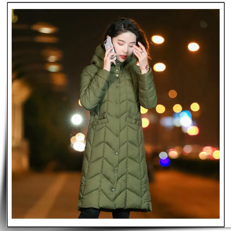 Хлопковая куртка женская с подкладкой длинное плотное зимнее теплое пальто утепленные куртки женская верхняя одежда Pakas Женское пальто большого размера