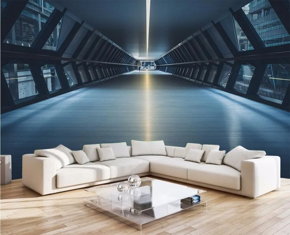 Kustom Foto 3d Wallpaper Non Woven Mural Latar Belakang Ruang