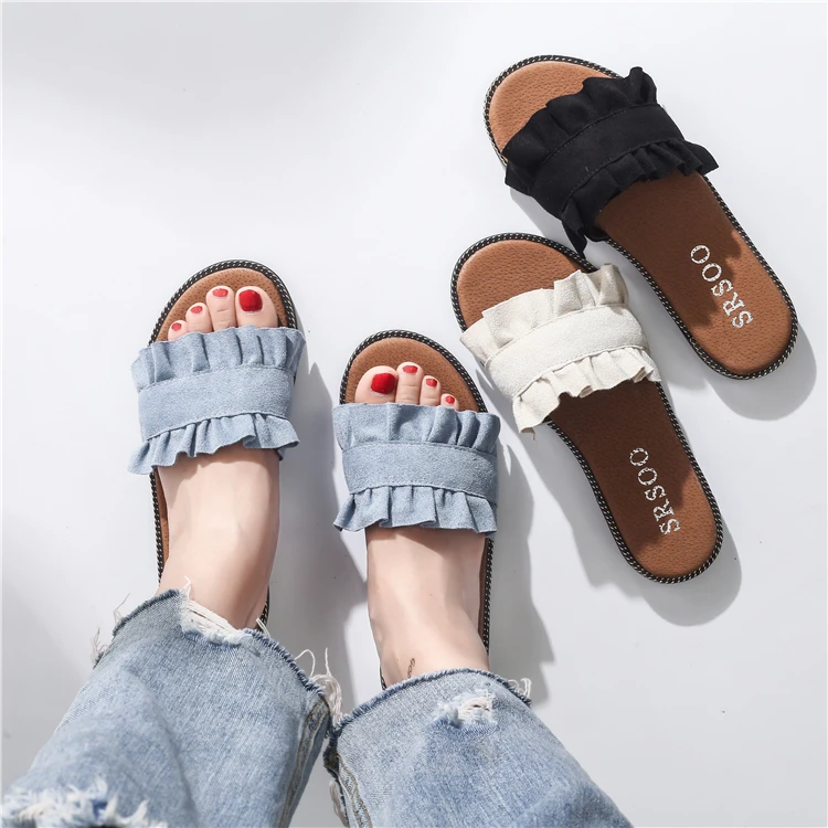 women's denim sandals