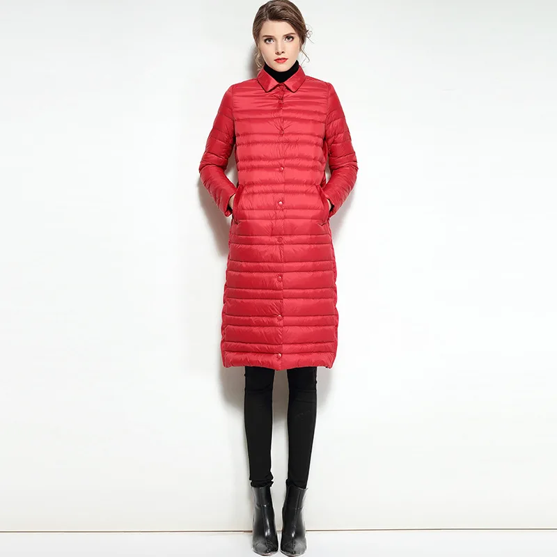 Rojo Ligero Coreano Chaqueta Invierno Chaquetas Mujer Plumas BFxB1gwvqW