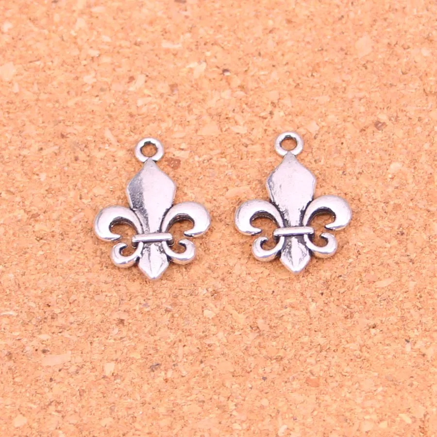 Wholesale 83Pcs Antique Silver Plated fleur de lis Charms Diy Handmade Jewelry Findings ...