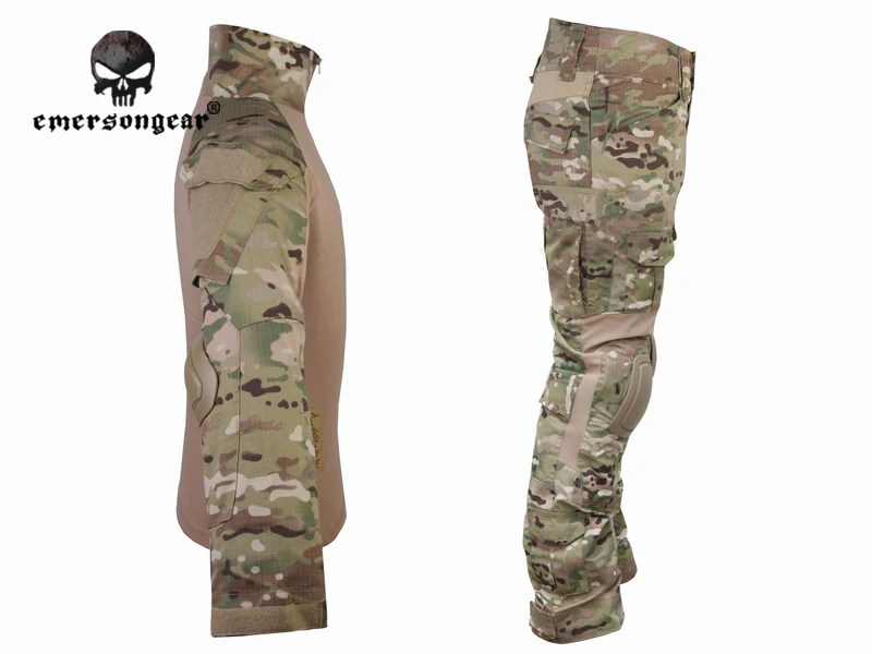Tactical Emerson Hunting Men Gen2 G2 Combat Uniform Shirt &Pants Suit w Pads MC 