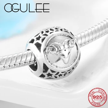 

Creative Personality 925 Sterling Silver Charm Beads 12 constellations Capricorn Fit Original Pandora Bracelets Jewelry Making