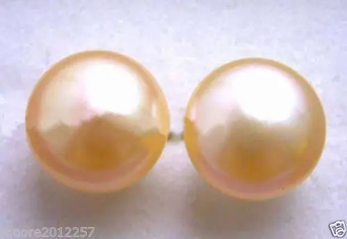 

10x10 jewerly Free Shipping> 10-11MM AAA GENUINE PINK PEARL FLAT ROUND SOLID STERLING SILVER STUD EARRINGS
