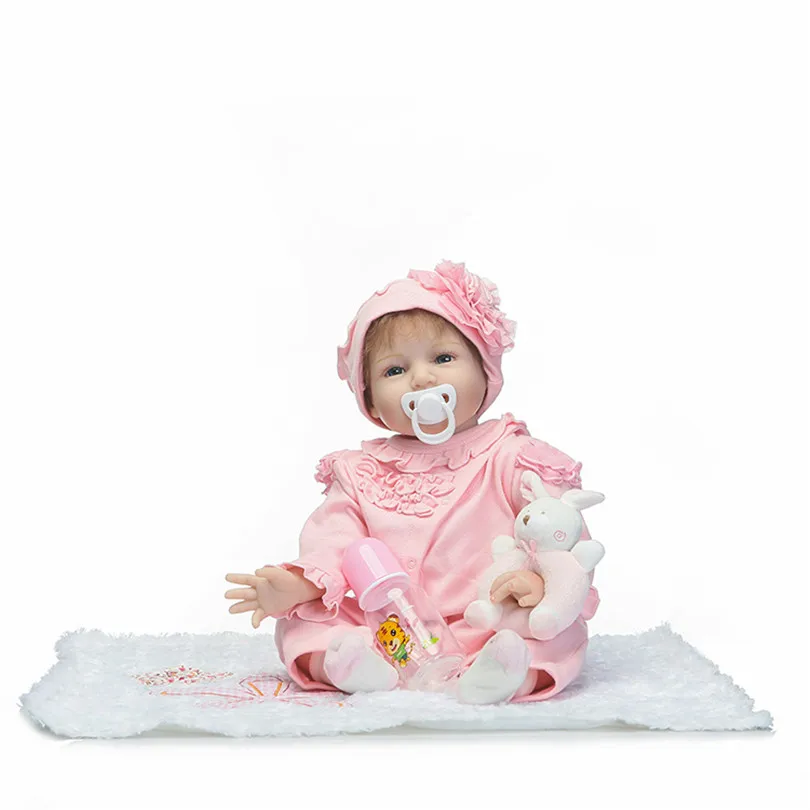 Cute Realistic Dolls Mohair 53cm Fashion Lifelike Soft Cotton Doll Gifts for Baby Girls Bedtime Toys Dolls for Childr