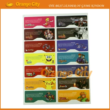 

140pcs=10sets Game theme Lable Sticker Back Housing Console Back Tag for for GBA SP gameboy advance sp
