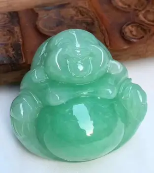 

free shipping >>>>noble jewelry Nature Natural Myanmar Emerald Buddha pendant