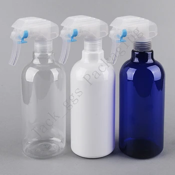 

New Fashion 10PCS/LOT 500ml Cosmetic Packaging Liquid ,Water, Hair Atomizer Refillable Spray Bottles with Trigger Hand