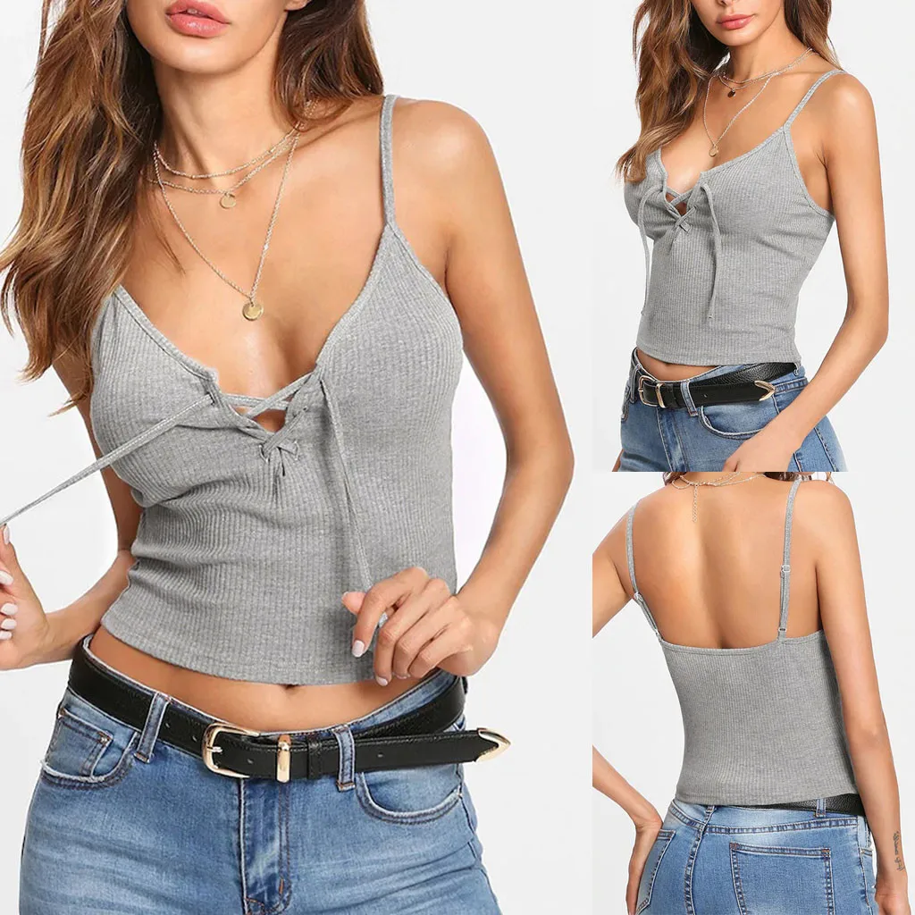 Women tshirt Womens Summer Sleeveless V Neck solid Bandage Tops Tee Shirt DropShipping 2019 new arrival slim soft touch t-shirt Women tshirt Womens Summer Sleeveless V Neck solid Bandage Tops Tee Shirt DropShipping 2019 new arrival slim soft touch t-shirt