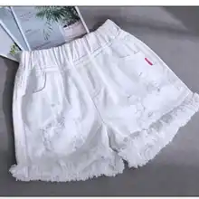 Новое поступление, модные летние шорты для маленьких девочек рваные джинсы для девочек популярные шорты для маленьких девочек Детский костюм для детей, джинсовые штаны
