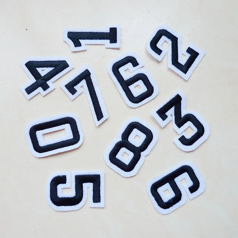 

0-9 1Pcs Number Letter Mixed Embroidered Iron On Patches For Clothing Fabric Badge Garment DIY Apparel Accessories Sew Applique