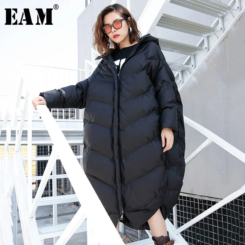 Grande red Manches De Black Parkas gray Coton Épaississement 2019 Printemps Femmes Nouveau Ji973 blue Noir Longues Taille Mode Manteau eam Lâche À rembourré Capuchon A4zgXqw