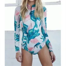 Surfing wear flowers printing LEAVES AND FLOWERS green pink long sleeve sexy classical girls Bikini women Swimsuit Swimwear