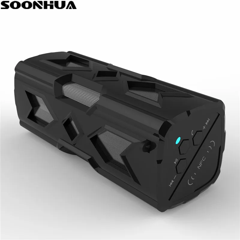 

SOONHUA Wireless Bluetooth Speaker Waterproof Shockproof NFC Music Plyer Handsfree Call Power Bank Stereo Sound Loudspeaker Box