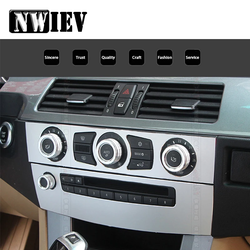 NWIEV автомобильный Стайлинг наклейки для BMW 5 серии NMW E60 E61 M кондиционер CD Панель