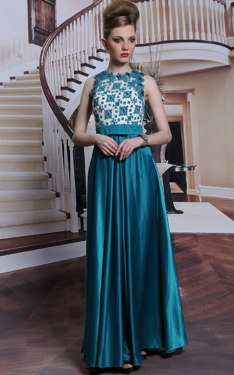 Free Shipping Hot Sale Rhinestone Chiffon Peacock Blue Evening Women