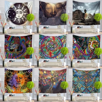 

Home Furnishing Bohemian Mandala Tapestry Wall Hanging Sandy Beach Picnic Throw Rug Blanket Camping Tent Travel Sleeping Pad