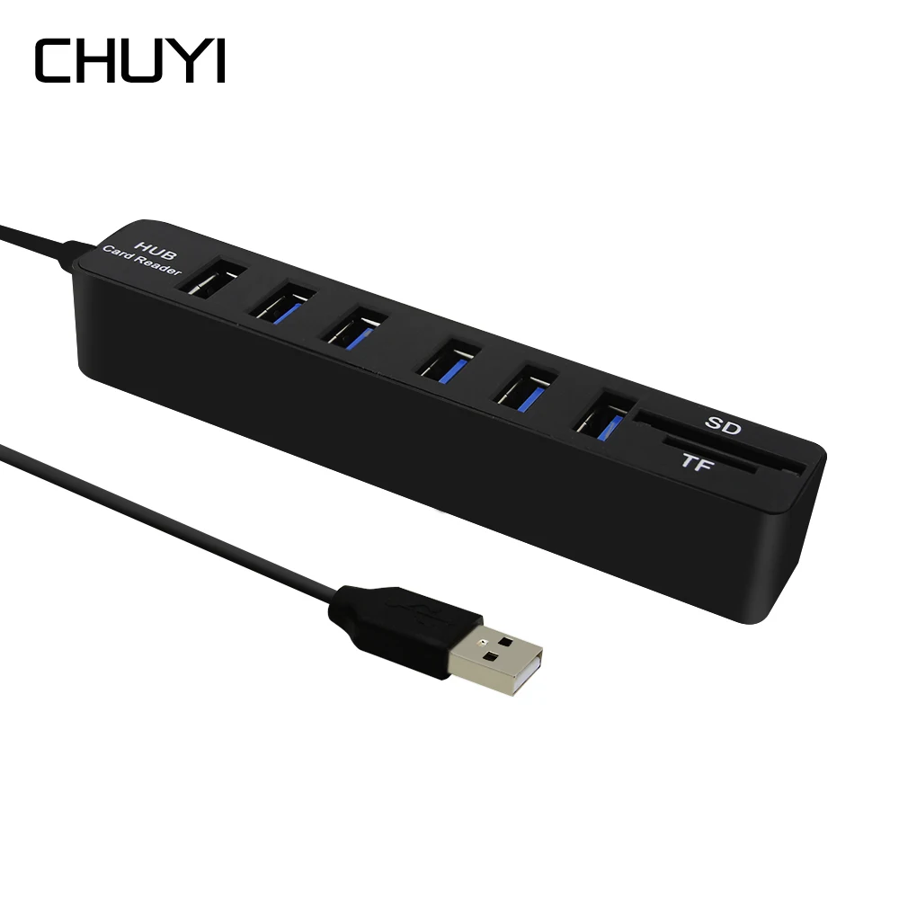 Usb-концентратор 2,0 мульти USB2.0 высокоскоростной разветвитель 6 Порты и разъёмы адаптер TF/SD кард-ридер для портативных ПК компьютер аксессуары... Usb-концентратор 2,0 мульти USB2.0 высокоскоростной разветвитель 6 Порты и разъёмы адаптер TF/SD кард-ридер для портативных ПК компьютер аксессуары...