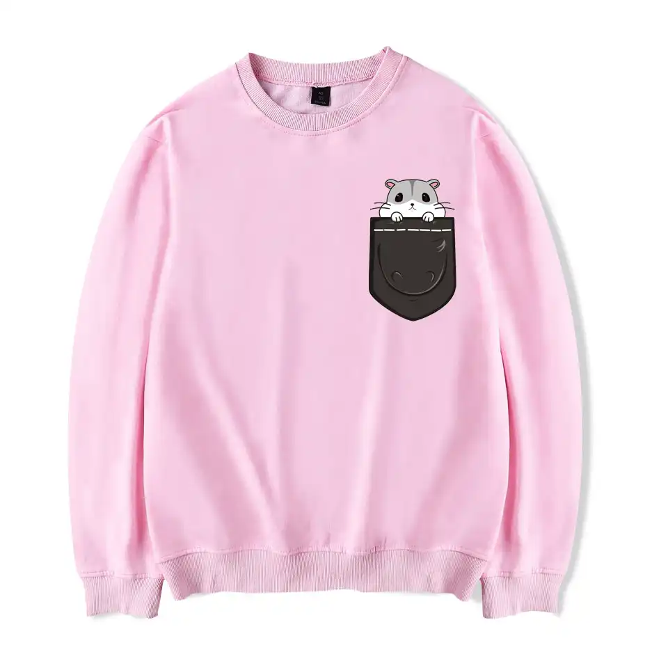 pink turtleneck sweatshirt