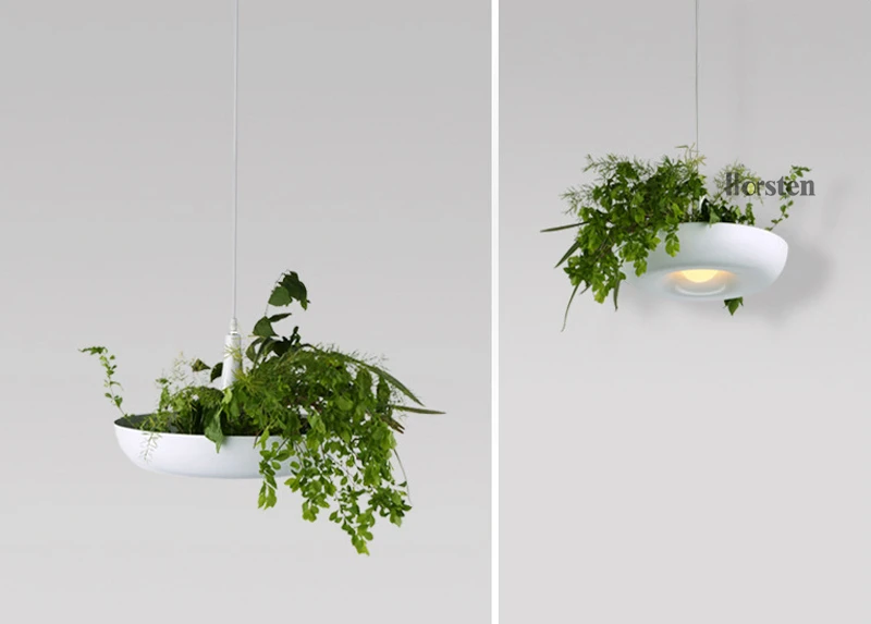 Horsten Creative Modern DIY Hanging Gardens of Babylon Plants Lamp Potted  Nordic Aluminum White Pots Plant Pendant Lights (19)