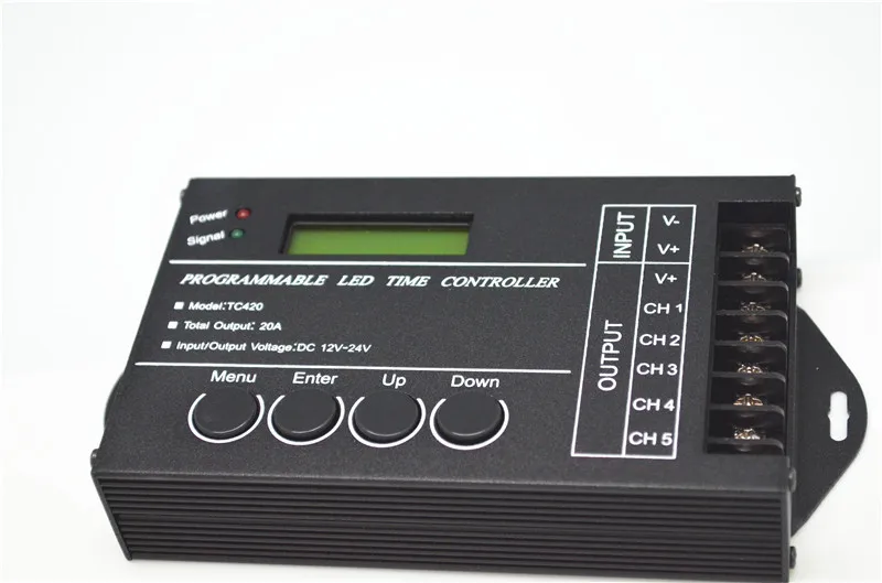 

LED Time Dimmer RGB Controller TC420 DC12V/24V 5Channel Total Output 20A Common Anode Programmable Free Shipping