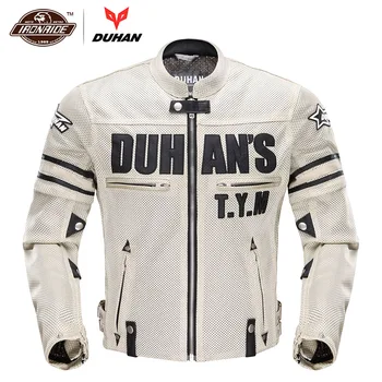 

DUHAN Motorcycle Jacket Men Moto Jacket Breathable Mesh Motorbike Jacket Motorcycle Clothing Protective Gear for Spring Summer