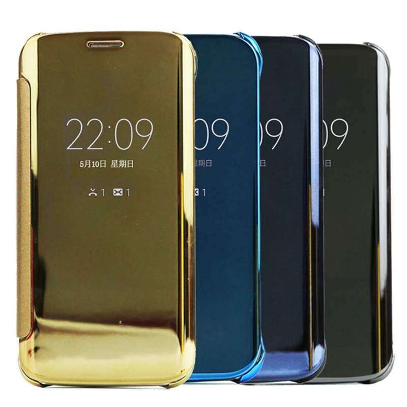 Leather Flip Stand Cover Leather Mirror Case Leather Smart