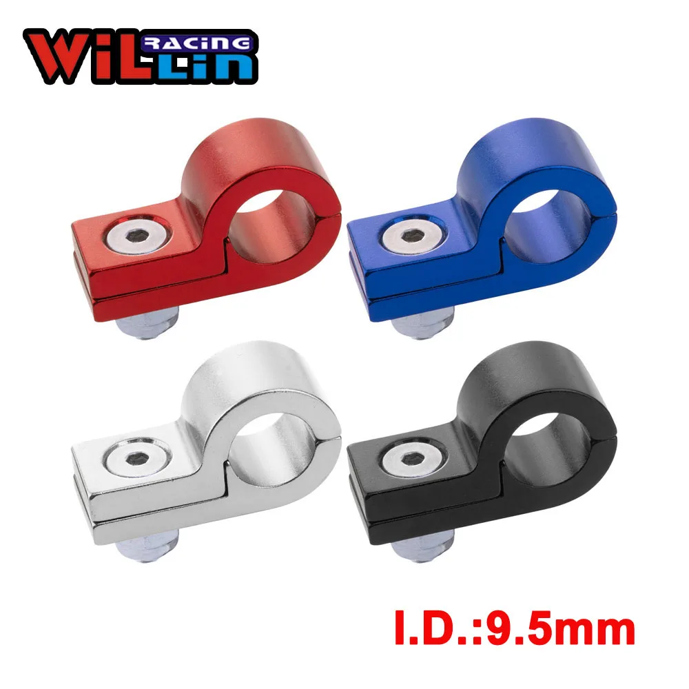 

WILLIN - Billet Aluminum Line P Clamps To Suit I.D. 9.5MM 3/8'' Tubing Line WLJN02-03 Gold/Purple/Red/Blue/Silver/Black