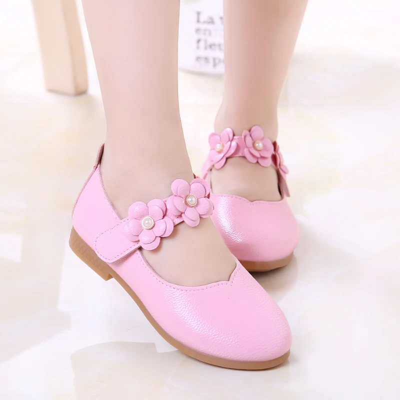 

New Autumn Kids Girl Casual Shoes Sneakers Girls Leather Shoes Children Shoes Kids Flowers Princess Fashion Party Shoes 21-30