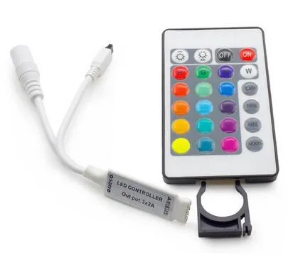 

2016 lowest price Mini 24 keys RGB IR Remote Controller LED strip controller, Small RGB Controller