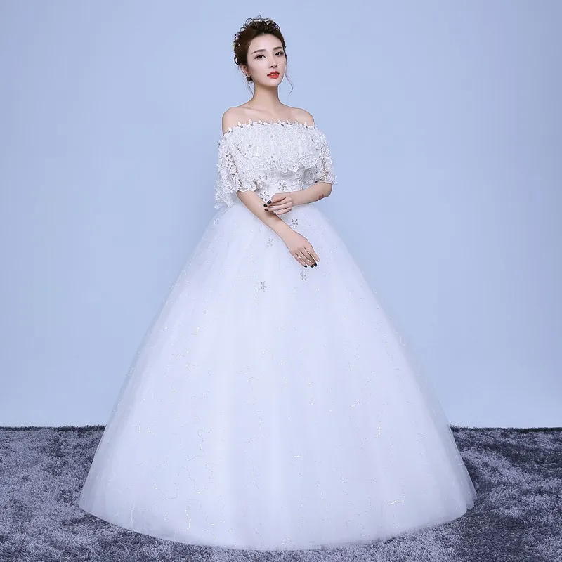 Новое поступление на осень 2017 свадебные платья белого и красного цвета с вырезом