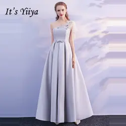 Это yiiya серого цвета без рукавов вечерние платья Леди модельер Высокое качество Элегантный бантом торжественное платье LX704