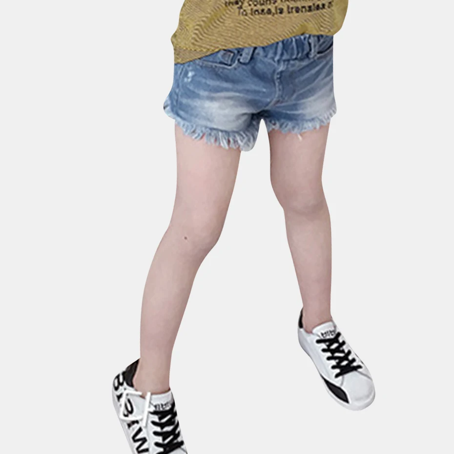 

2019 Girls Jeans Summer Children's Denim Shorts Soft Girl Jeans 6 8 10 12 13 14 Year Ages Blue Girl Jeans kids