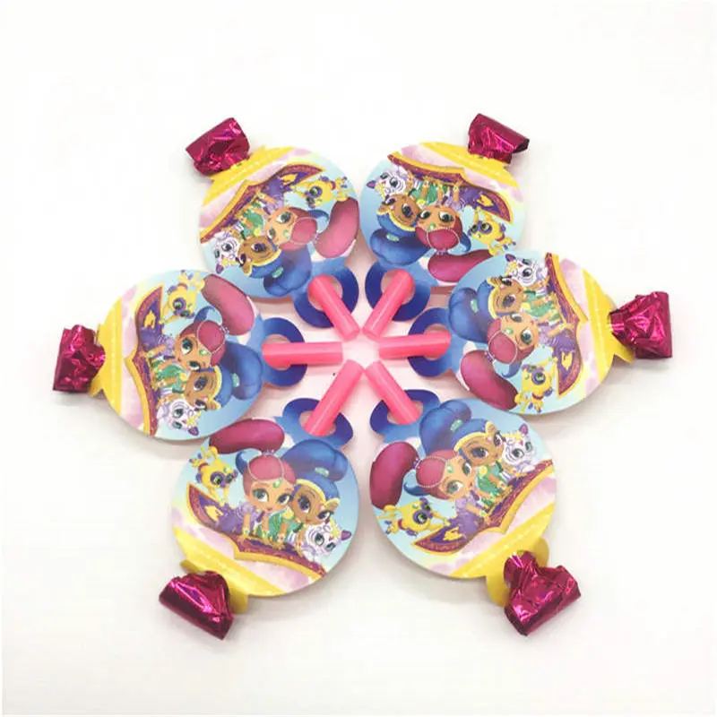 Kids Favor 6Pcs/lot Shimmer Shine Girls Birthday Party Trumpets/Whistle/Blowouts Baby Shower Noise Maker Blowing Dragon Supply
Kids Favor 6Pcs/lot Shimmer Shine Girls Birthday Party Trumpets/Whistle/Blowouts Baby Shower Noise Maker Blowing Dragon Supply