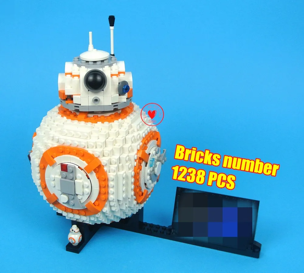 

New Star Wars Series Robot bb8 fit legoings star wars figures technic model Building Block bricks fit 75187 gift kid toy kid