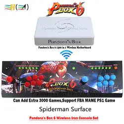 Pandora's box 6 1300 игровой контроллер Аркада беспроводной Утюг консоли набор Pandora box 6 1300 в 1 пуговицы джойстики наборы машина ТВ pc