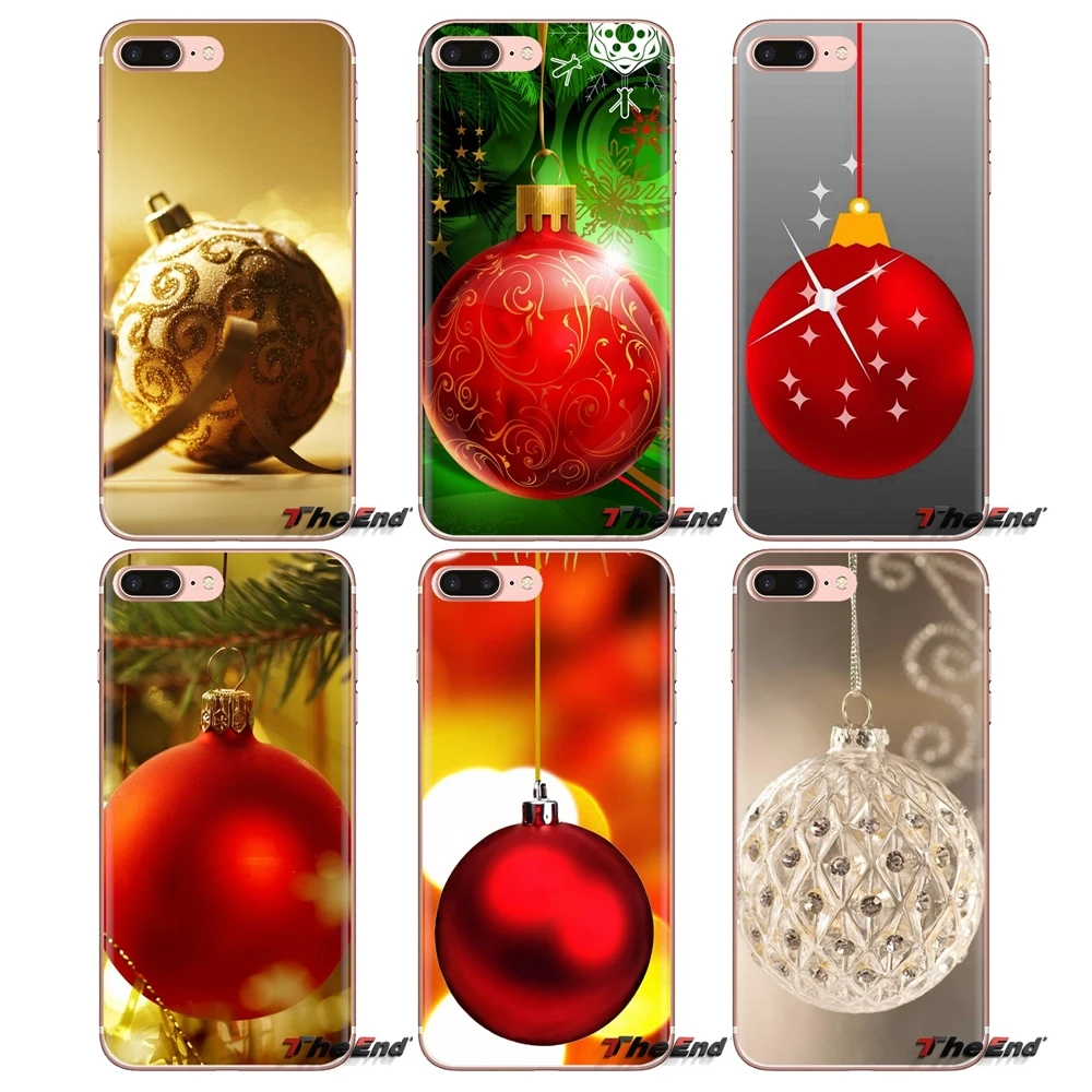 

For Huawei G7 G8 P7 P8 P9 P10 P20 P30 Lite Mini Pro P Smart Plus 2017 2018 2019 Ball Merry Christmas happy New Year TPU Bag Case