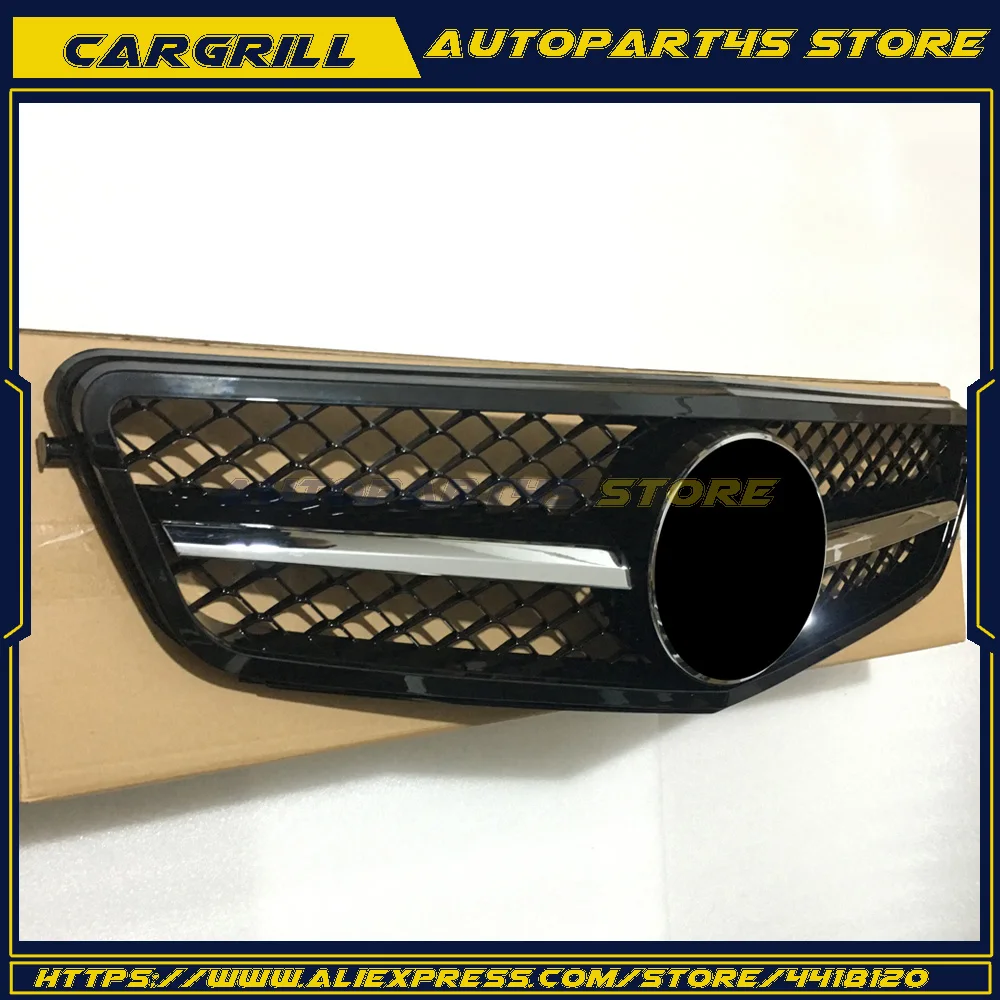 Черный хромированный гриль C300 C350 подходит для Mercedes Benz C Class 08 13 W204 AMG|Гоночные