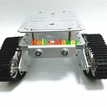 Hello Maker T300-M из серебряного сплава DIY Танк шасси с двойной шасси пластины Robbot шасси
